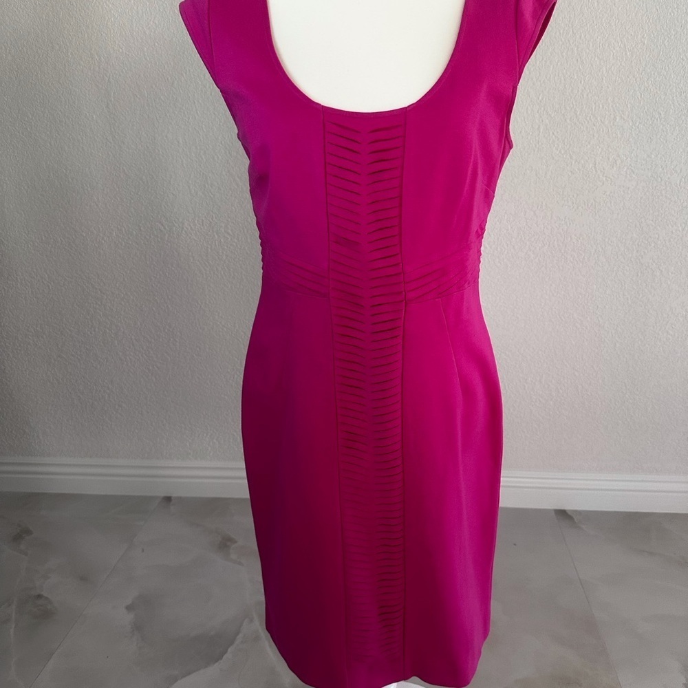 Ann Taylor Pink Sheath Mini Dress Scoop Neck Sleeveless
